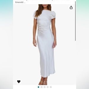 Amazon satin midi cowl back dress. Bridal. Size medium. Work once.